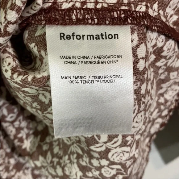 NWT Reformation Artesia Top Sz Small Brown - Picture 6 of 6